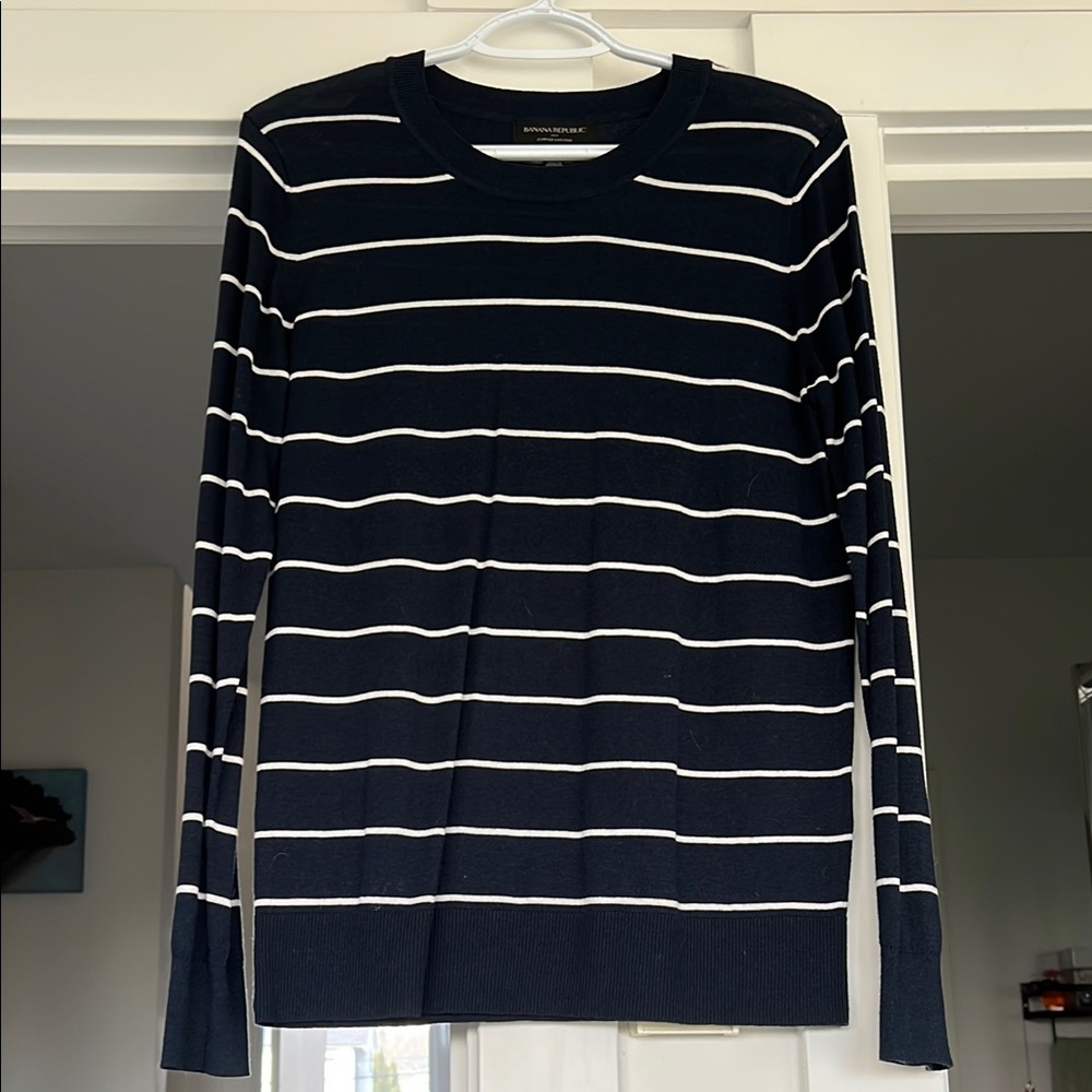Banana Republic Navy Striped Sweater
